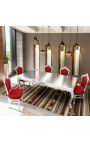 Barock matbord med silverblad