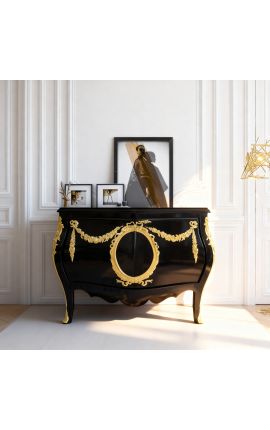 Koinko na konicah Louis XIV črna z zlato bronze
