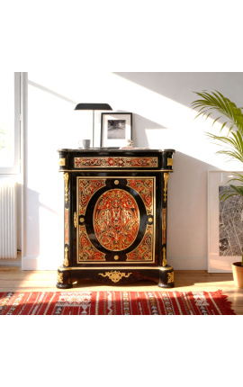 Buffet con tassarino BOULLE STYLE NAPOLEON III marmo nero - 8