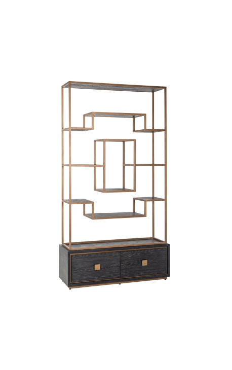 Display cabinet Hunter black rustic - 1