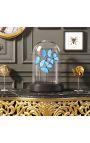 Butterflies "Morpho Menelaus" under a glass globe