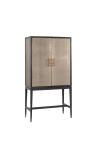 ERYNDOR Shageen effect Bar Cabinet in Black Oak - 1 - 11