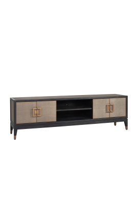 TV cabinet Bloomville brass shagreen - 1