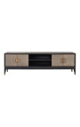 TV cabinet Bloomville brass shagreen - 6