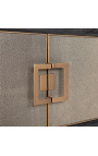 TV cabinet Bloomville brass shagreen - 8