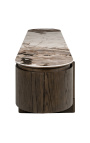 VALYRON TV cabinet in oak with a marble-effect ceramic top - 220 cm - 6
