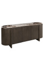 Valyrono plokštė ąžuolo su marmuro efektu keramikos viršuje - 200 cm - 1