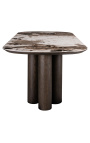 Mesa de comedor Valyron en roble con una tapa de cerámica de efecto de mármol - 230 cm - 4