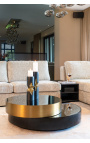 Structura sofabord i sort og guld metal med spejlet top - 112 cm - 6