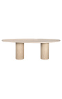 Table de repas STRUCTURA en travertin beige - 240 cm - 2