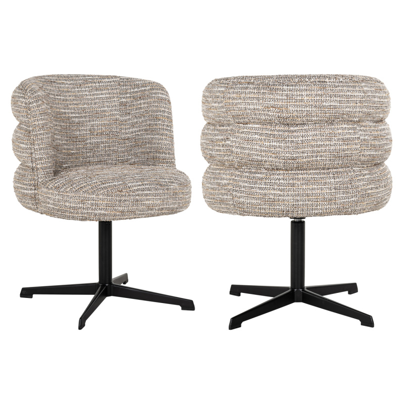 Structura Swivel Chaurne, tela de beight boucclé beige