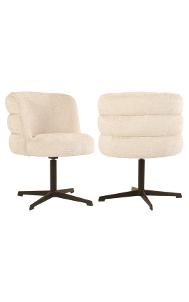 Dining chair Alexander Jones cream fusion swivel (Chadwick) - 4 - 1