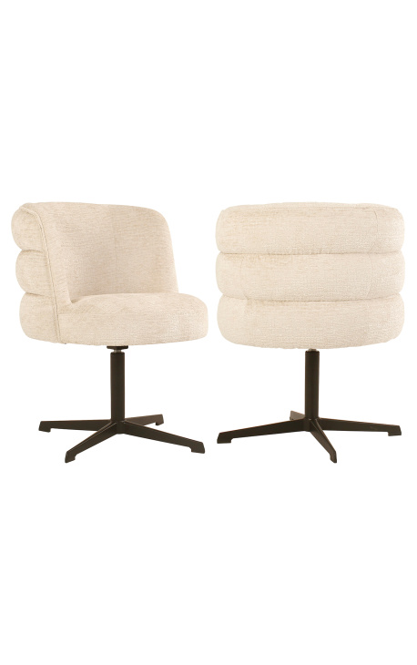 Dining chair Alexander Jones cream fusion swivel (Chadwick) - 4 - 1