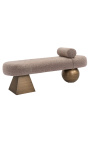 Bench Alexander Jones brown tweed fire retardant (Geneva) - 1