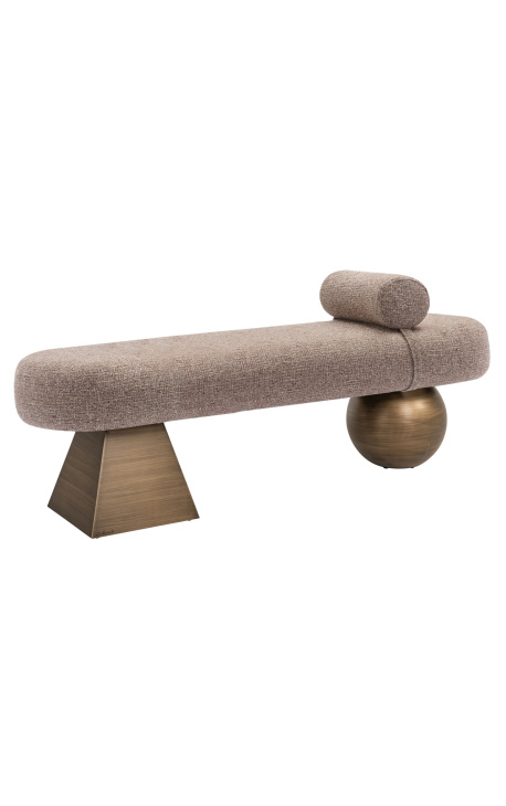 Bench Alexander Jones brown tweed fire retardant (Geneva) - 1