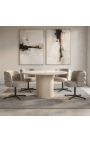 STRUKTURA forgó étkező szék világos szürke bouklé szövet - fekete bázis