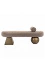 Bench Alexander Jones brown tweed fire retardant (Geneva) - 7