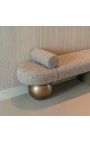 Bench Alexander Jones brown tweed fire retardant (Geneva) - 4