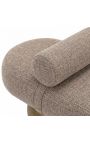 Bench Alexander Jones brown tweed fire retardant (Geneva) - 9