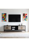 TV cabinet Bloomville brass shagreen - 1