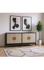 ERYNDOR Shegreen Effect Sideboard σε μαύρο Oak - 193 cm