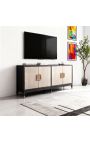 ERYNDOR Shegreen Effect Sideboard σε μαύρο Oak - 193 cm