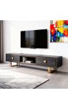 TV cabinet Hunter black rustic - 1