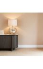 Buffet VALYRON en chêne avec plateau en céramique effet marbre - 120 cm - 5