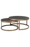 Tables basses gigognes ERYNDOR effet galuchat – Ø 91,5 cm - 4