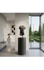 Sculpture "Torso of Hermes" black on black metal support - 5