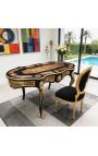 Large desk "violonné" style Napoleon III Boulle marquetry - 11