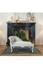 Louis XV Chaise Longae beež Velvet ja beež puit - 12