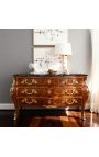 Kummut 3 sahtlit Louis XV Stiil INLAID musta marmoriga