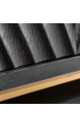 Meuble Bar NERVURA en manguier noir – 140 cm - 1