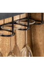 Meuble Bar NERVURA en manguier noir – 140 cm - 1