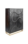 Meuble Bar NERVURA en manguier noir – 140 cm - 1