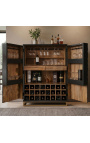 Meuble Bar NERVURA en manguier noir – 140 cm - 1