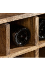 Meuble Bar NERVURA en manguier noir – 140 cm - 13