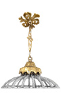 Aranya ovalada amb gotes de vidre transparent amb bronzes