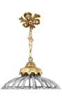 Oval chandelier glass with bronzes