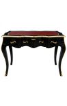 Escritorio de escritura negro barroco Louis XV Estilo, Pad de escritura roja - 3