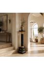 Colonne Corinthienne en marbre noir avec bronze doré de style Empire - 13