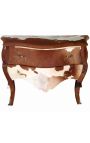 Ventilador barroco Louis XV estilo real cowhide marrom 2 gavetas - 1