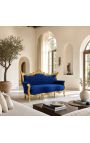 Baroque Rococo 3 tengeri sötétkék bársony és arany fa - 4