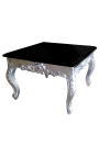  Квадратный столик в стиле барокко деревянные серебро с черной пластины