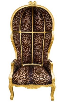 Barokový štýl Barokový štýl Leopard Tlačené a zlaté drevo - 1