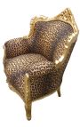 Armstolen "prinsesse" Baroque stil leopard vev og gull tre - 12