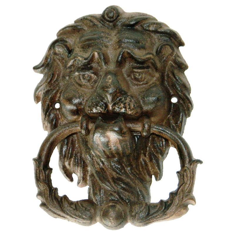 Cast Iron Door Knocker Lion Antique