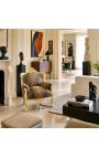 Scaun "prinţ" Stil baroc de leopard și lemn de aur - 4