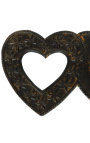 Trivet patina metal "Dobbelt hjerte"